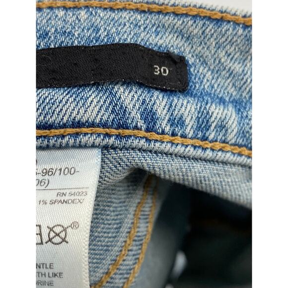 BANANA REPUBLIC Women’s Blue Medium Wash Denim Distressed High-Rise Shorts SZ 30 - Picture 10 of 12